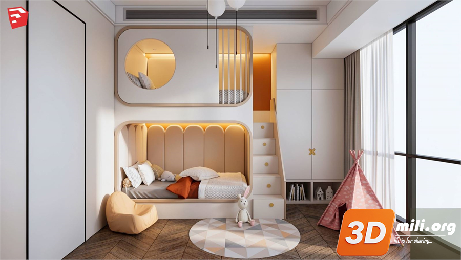 Children Room Scenes Skp FIles 